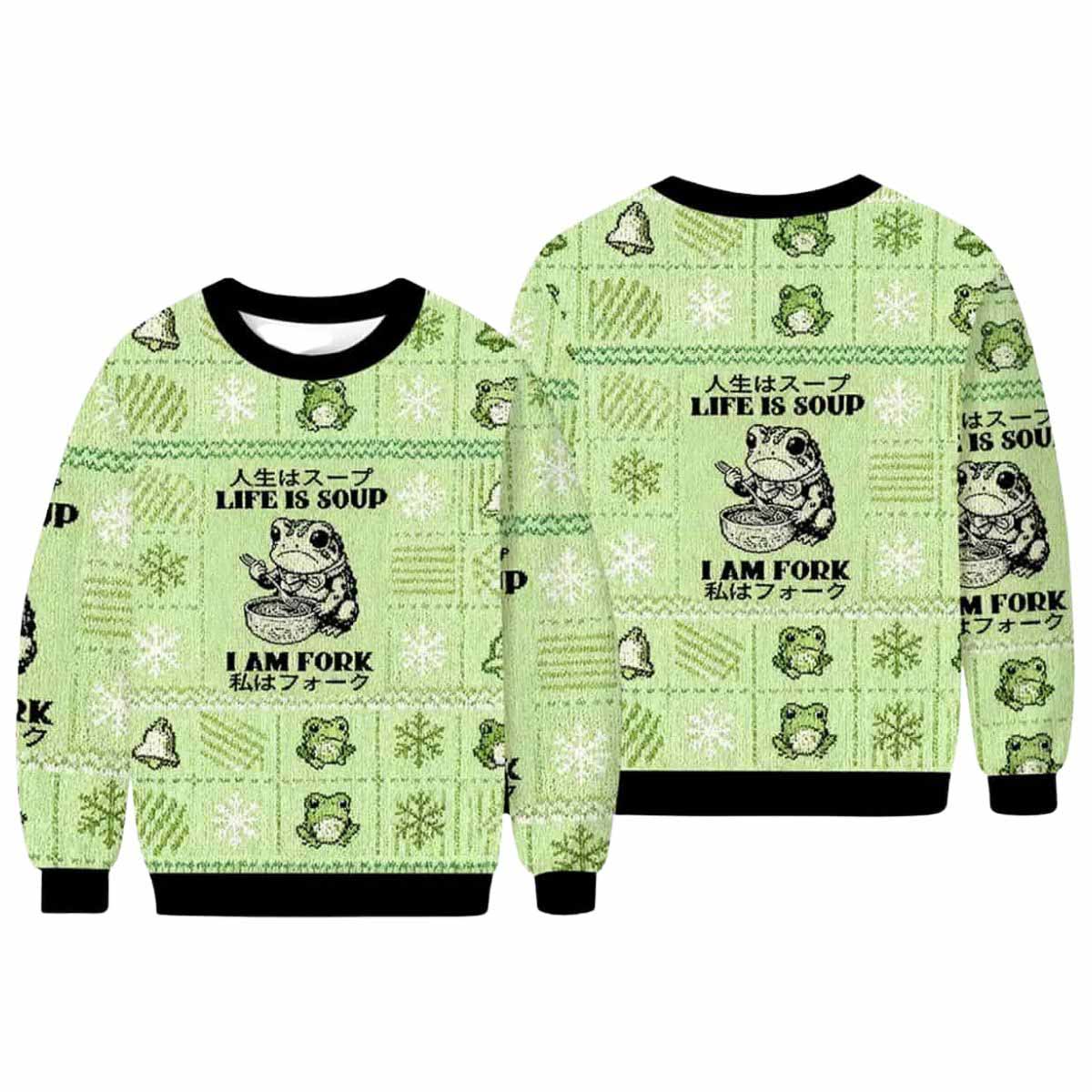 Life Is Soup I Am Fork Ugly Christmas Sweater Life Is Soup I Am Fork Ugly Christmas Sweater