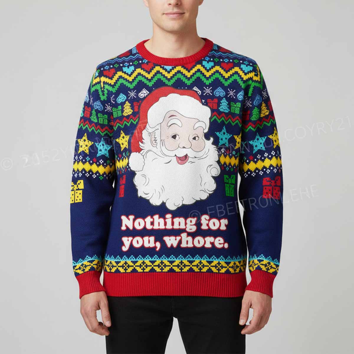 Nothing For You Whore Ugly Christmas Sweater Nothing For You Whore Ugly Christmas Sweater