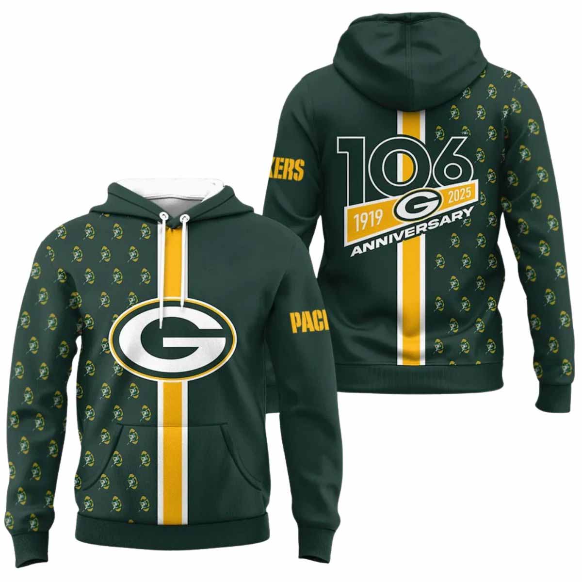 Packers 106th Anniversary 1919 2025 Hoodie Packers 106th Anniversary 1919 2025 Hoodie