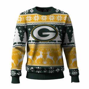 Packers Reindeer Football 2025 Ugly Christmas Sweater