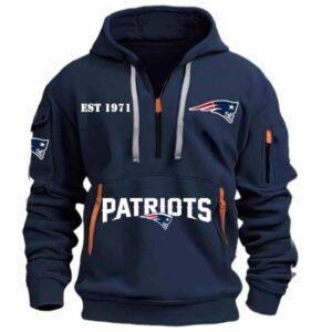 Patriots EST 1971 Quarter Zip Hoodie Patriots EST 1971 Quarter Zip Hoodie