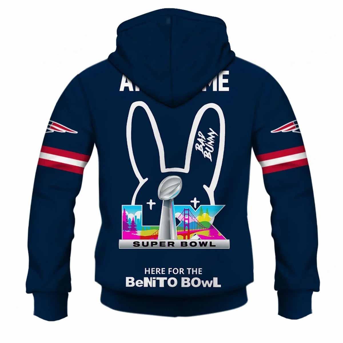 Patriots x Bad Bunny Bowl LX 2025-2026 Hoodie Patriots x Bad Bunny Bowl LX 2025-2026 Hoodie