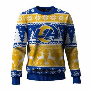 Rams Reindeer Football 2025 Ugly Christmas Sweater Rams Reindeer Football 2025 Ugly Christmas Sweater