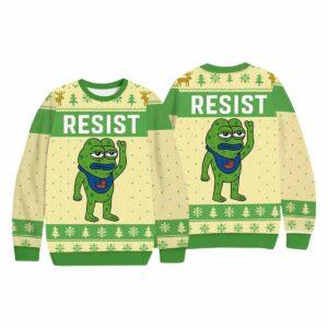 Resist Portland Frog Funny Ugly Christmas Sweater Resist Portland Frog Funny Ugly Christmas Sweater