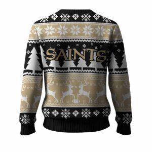 Saints Reindeer Football 2025 Ugly Christmas Sweater 1 Saints Reindeer Football 2025 Ugly Christmas Sweater