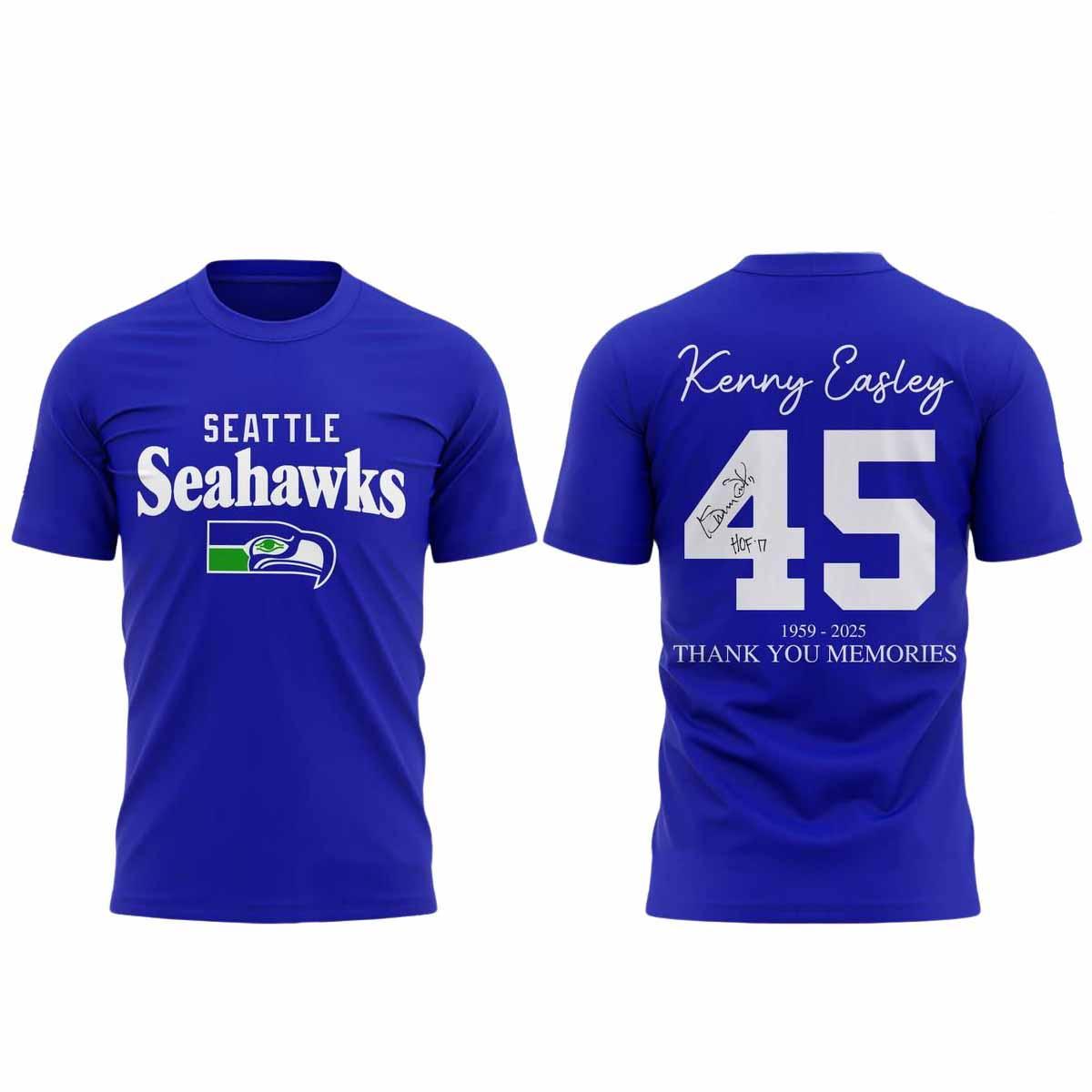 Seahawks Kenny Easley 1959 2025 Thank For Memories Shirt Seahawks Kenny Easley 1959 2025 Thank For Memories Shirt