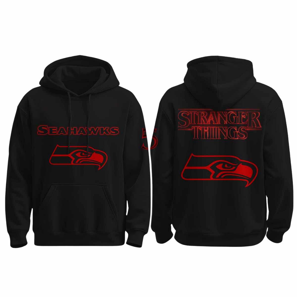 Seahawks Stranger Things 2025 Hoodie Seahawks Stranger Things 2025 Hoodie