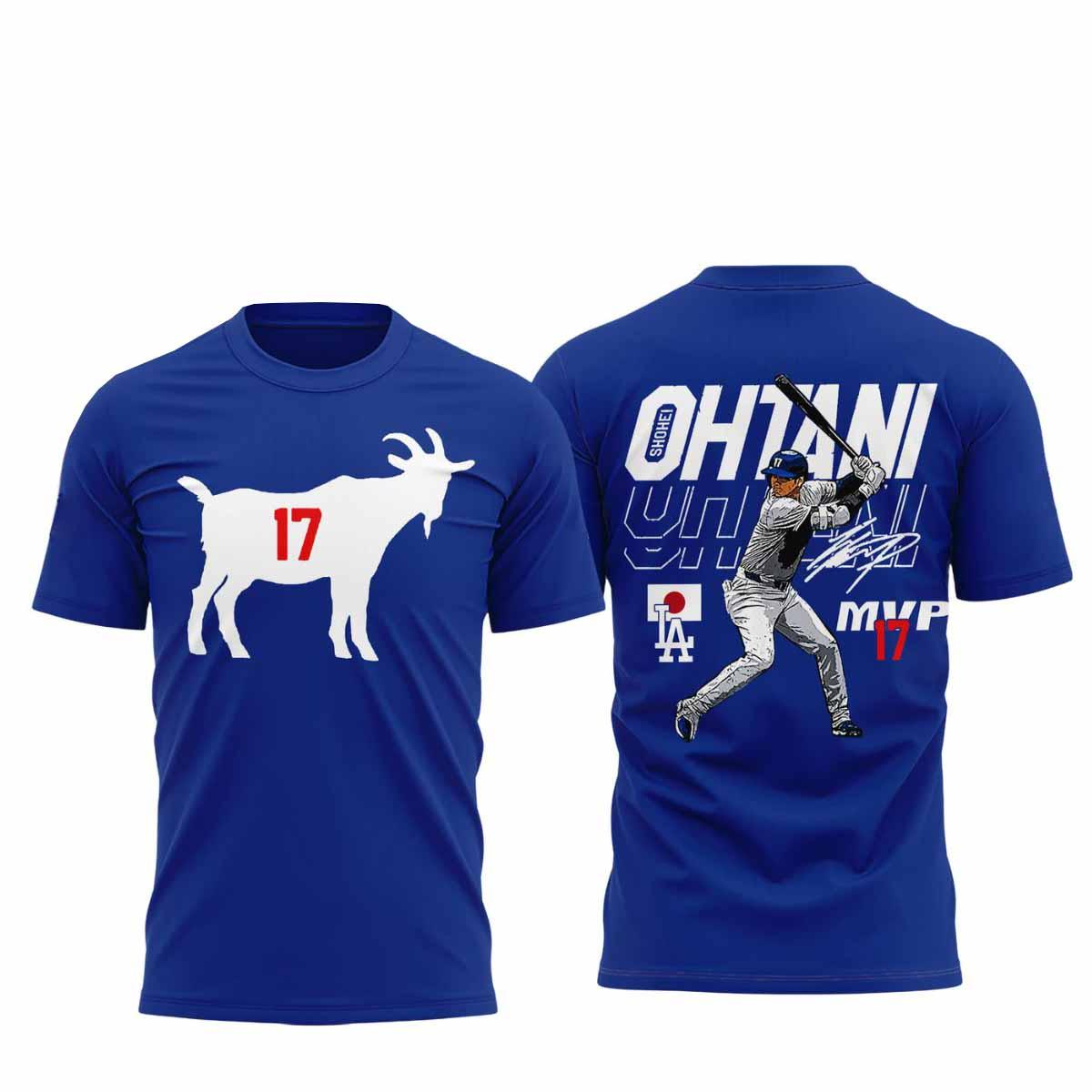 Shohei Ohtani Goat 17 MVP Shirt Shohei Ohtani Goat 17 MVP Shirt