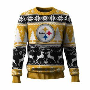 Steelers Reindeer Football 2025 Ugly Christmas Sweater