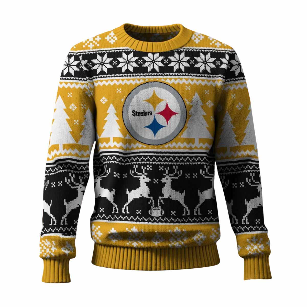 Steelers Reindeer Football 2025 Ugly Christmas Sweater Steelers Reindeer Football 2025 Ugly Christmas Sweater