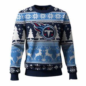 Titans Reindeer Football 2025 Ugly Christmas Sweater