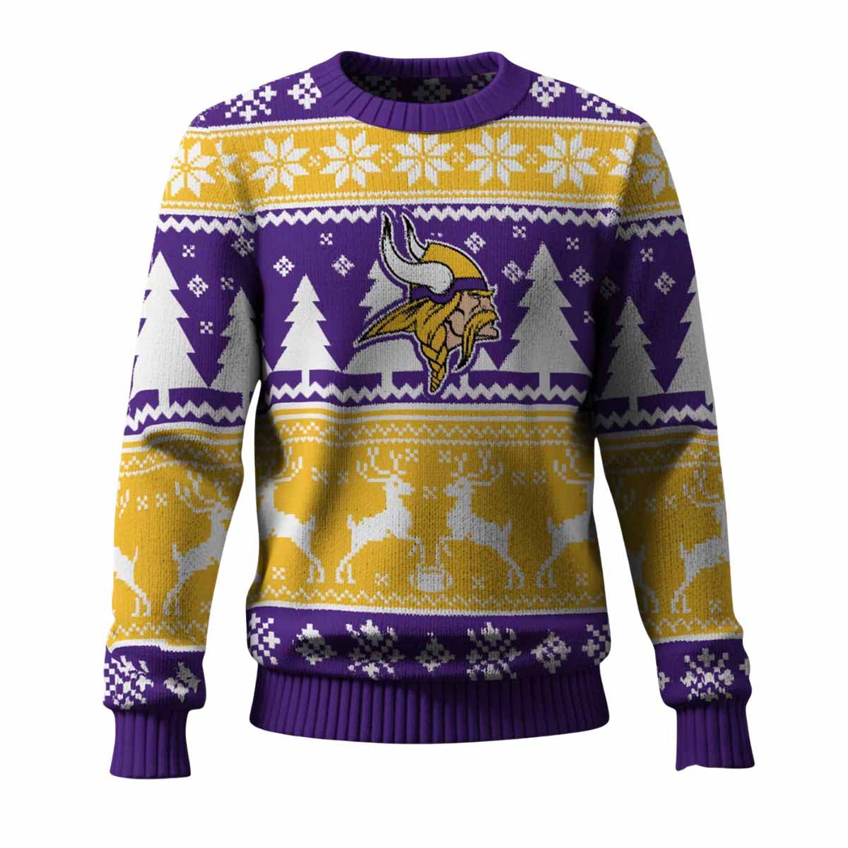 Vikings Reindeer Football 2025 Ugly Christmas Sweater Vikings Reindeer Football 2025 Ugly Christmas Sweater
