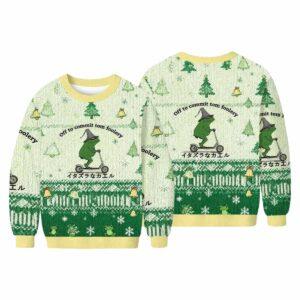 Witch Frog Off To Commit Tom Foolery Ugly Christmas Sweater Witch Frog Off To Commit Tom Foolery Ugly Christmas Sweater