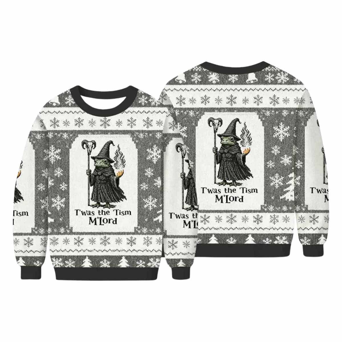 Witch Frog Twas The Tism MLord Ugly Christmas Sweater Witch Frog Twas The Tism MLord Ugly Christmas Sweater