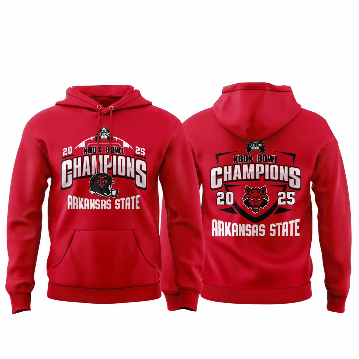 2025 Arkansas State Xbox Bowl Champions Hoodie 2025 Arkansas State Xbox Bowl Champions Hoodie