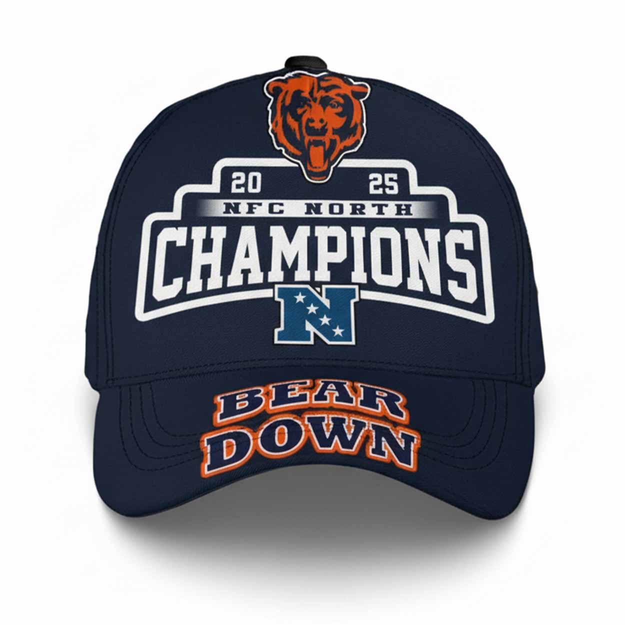2025 Bears NFC North Champions Bear Down Hat 2025 Bears NFC North Champions Bear Down Hat