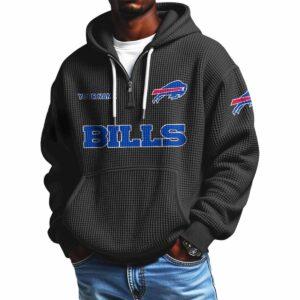 2025 Bills Quarter Zip Waffle Hoodie
