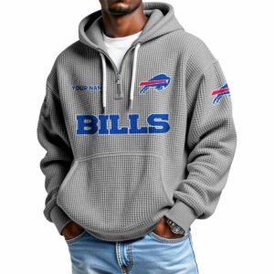 2025 Bills Quarter Zip Waffle Hoodie