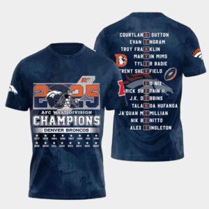 2025 Broncos AFC West Division Champions Shirt 2025 Broncos AFC West Division Champions Shirt