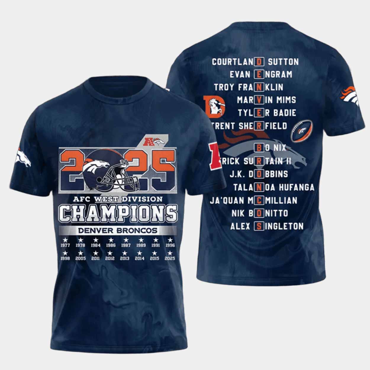 2025 Broncos AFC West Division Champions Shirt 2025 Broncos AFC West Division Champions Shirt