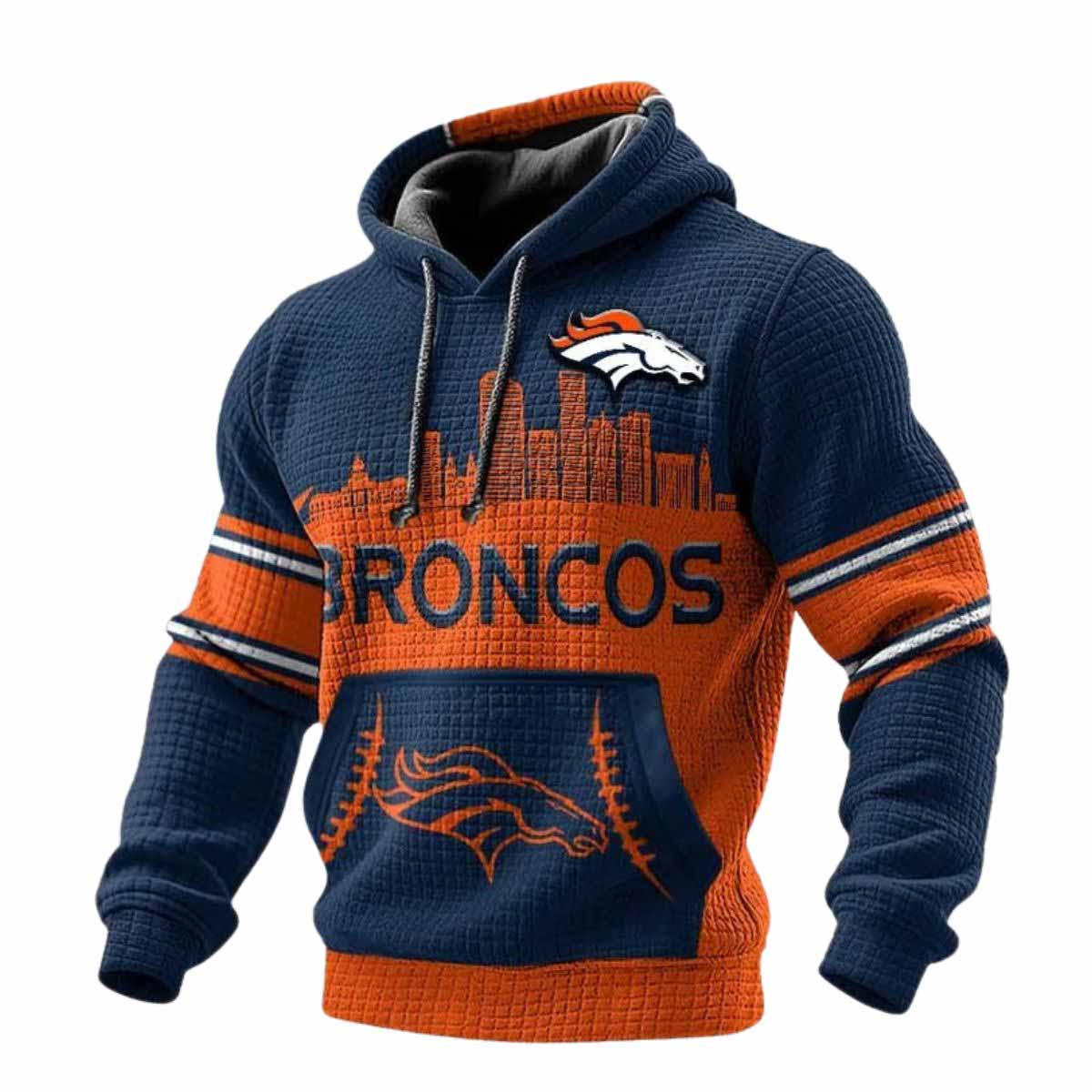 2025 Broncos City Skyline Waffle Hoodie 2025 Broncos City Skyline Waffle Hoodie