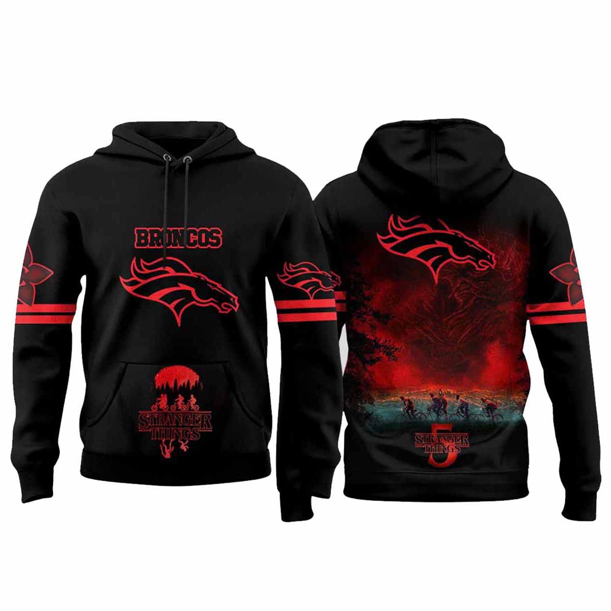 2025 Broncos Stranger Things Hoodie 2025 Broncos Stranger Things Hoodie