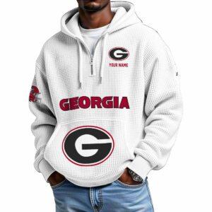 2025 Bulldogs Quarter Zip Waffle Hoodie 2025 Bulldogs Quarter Zip Waffle Hoodie