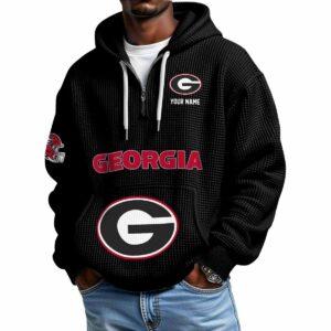 2025 Bulldogs Quarter Zip Waffle Hoodie