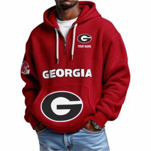 2025 Bulldogs Quarter Zip Waffle Hoodie
