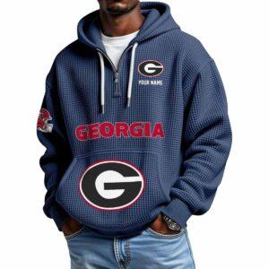 2025 Bulldogs Quarter Zip Waffle Hoodie