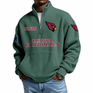 2025 Cardinals Est 1898 Waffle Stand Collar Half Zip Sweatshirt 2025 Cardinals Est 1898 Waffle Stand Collar Half Zip Sweatshirt