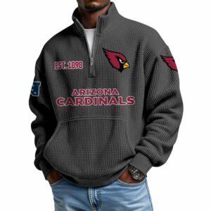 2025 Cardinals Est 1898 Waffle Stand Collar Half Zip Sweatshirt 3 2025 Cardinals Est 1898 Waffle Stand Collar Half Zip Sweatshirt