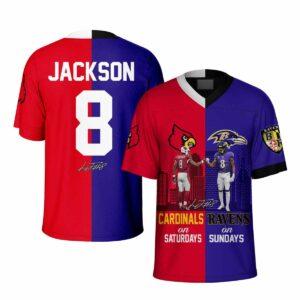 2025 Cardinals x Ravens Jackson On Saturdays vs Sundays Jersey