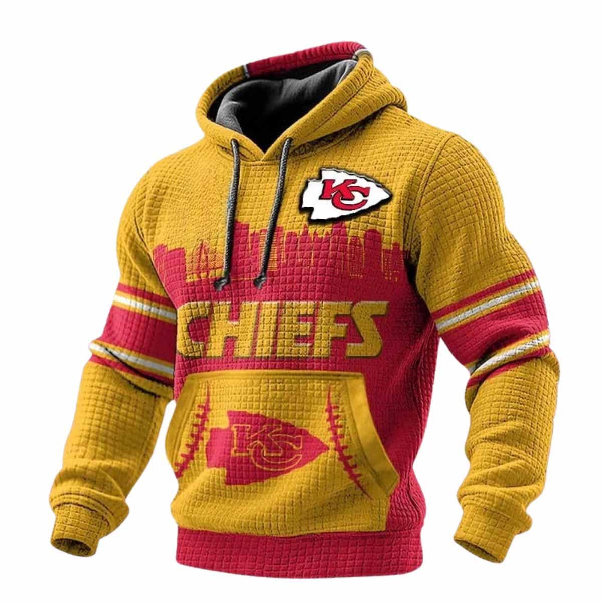 2025 Chiefs City Skyline Waffle Hoodie 2025 Chiefs City Skyline Waffle Hoodie