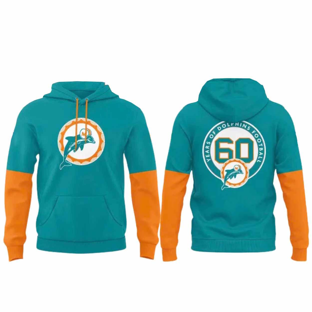 2025 Dolphins 60th Anniversary Hoodie 2025 Dolphins 60th Anniversary Hoodie