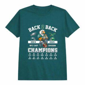 2025 Eagles Back 2 Back NFC East Division Champions Shirt 2025 Eagles Back 2 Back NFC East Division Champions Shirt