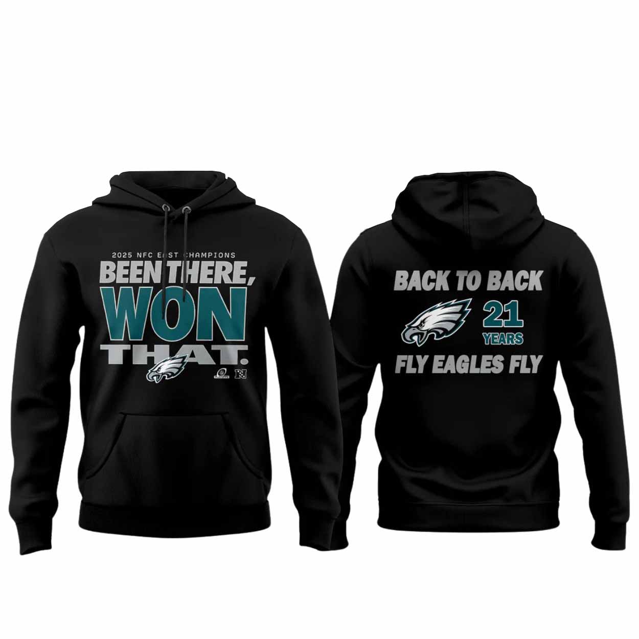 2025 Eagles Been There Won That Back To Back Hoodie 2025 Eagles Been There Won That Back To Back Hoodie