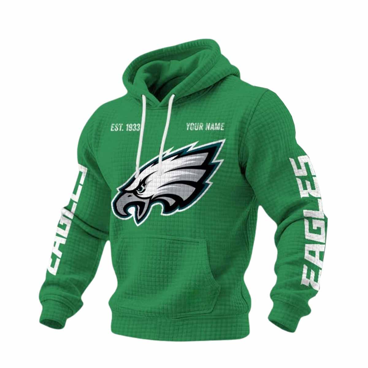 2025 Eagles Est 1933 Waffle Hoodie 2025 Eagles Est 1933 Waffle Hoodie