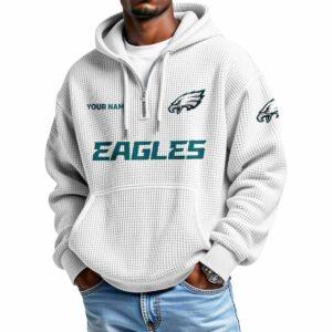 2025 Eagles Quarter Zip Waffle Hoodie