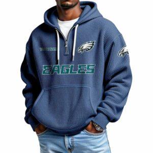 2025 Eagles Quarter Zip Waffle Hoodie 1 2025 Eagles Quarter Zip Waffle Hoodie