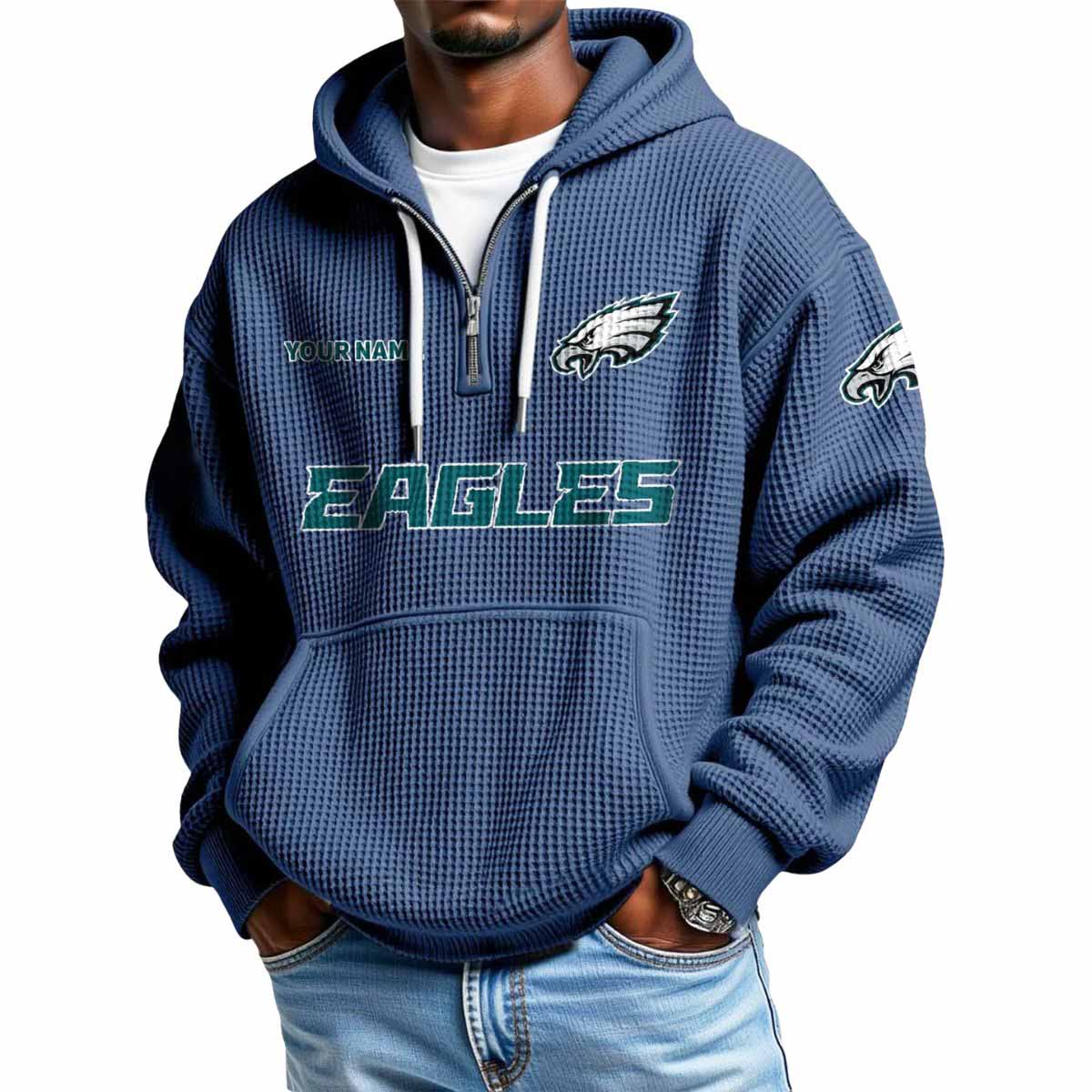 2025 Eagles Quarter Zip Waffle Hoodie 2025 Eagles Quarter Zip Waffle Hoodie