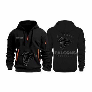 2025 Falcons Back In Black Quarter Zip Hoodie 2025 Falcons Back In Black Quarter Zip Hoodie