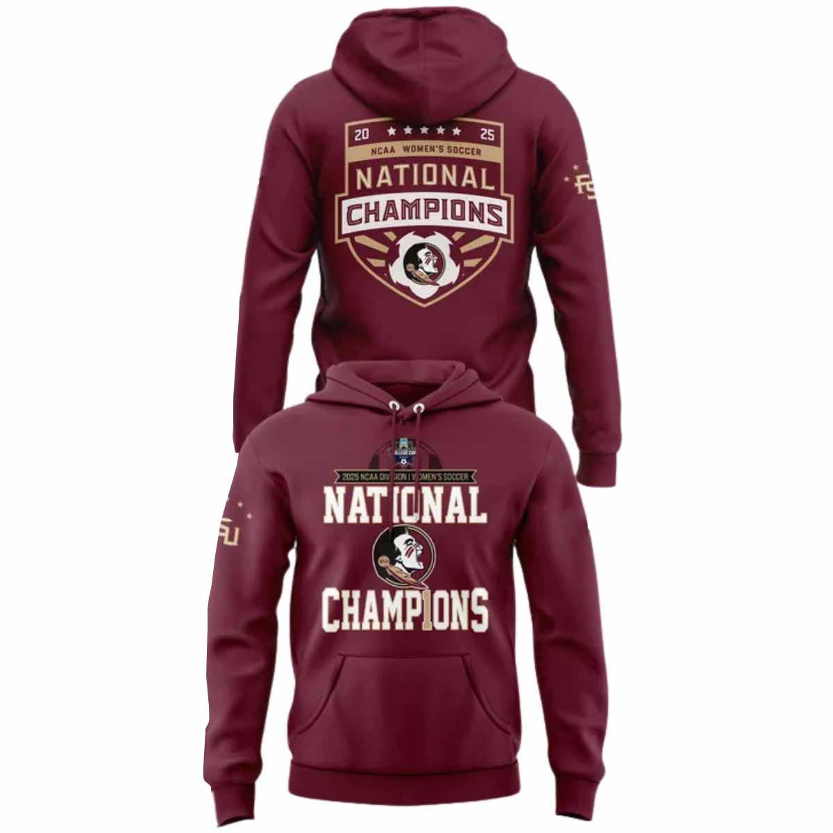 2025 Florida State Football Women’s Soccer National Champions Hoodie 2025 Florida State Football Women’s Soccer National Champions Hoodie