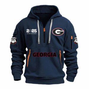2025 Georgia Football National Championship Quarter Zip Hoodie 1 2025 Georgia Football National Championship Quarter Zip Hoodie