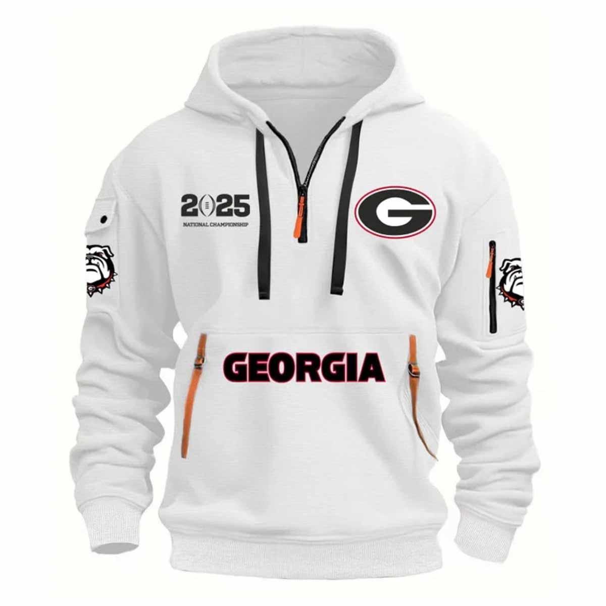2025 Georgia Football National Championship Quarter Zip Hoodie 2025 Georgia Football National Championship Quarter Zip Hoodie