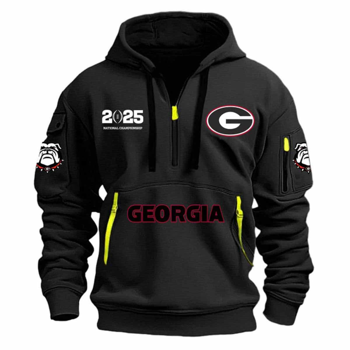 2025 Georgia Football National Championship Quarter Zip Hoodie 2025 Georgia Football National Championship Quarter Zip Hoodie