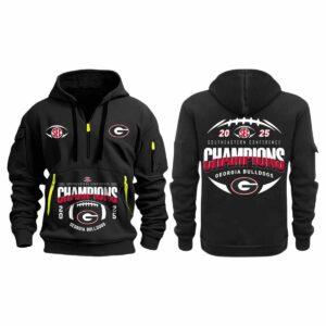 2025 Georgia Football Sec Champions Quarter Zip Hoodie 2025 Georgia Football Sec Champions Quarter Zip Hoodie
