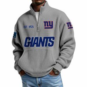 2025 Giants Est 1925 Waffle Stand Collar Half Zip Sweatshirt 2025 Giants Est 1925 Waffle Stand Collar Half Zip Sweatshirt