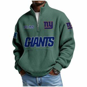 2025 Giants Est 1925 Waffle Stand Collar Half Zip Sweatshirt 1 2025 Giants Est 1925 Waffle Stand Collar Half Zip Sweatshirt