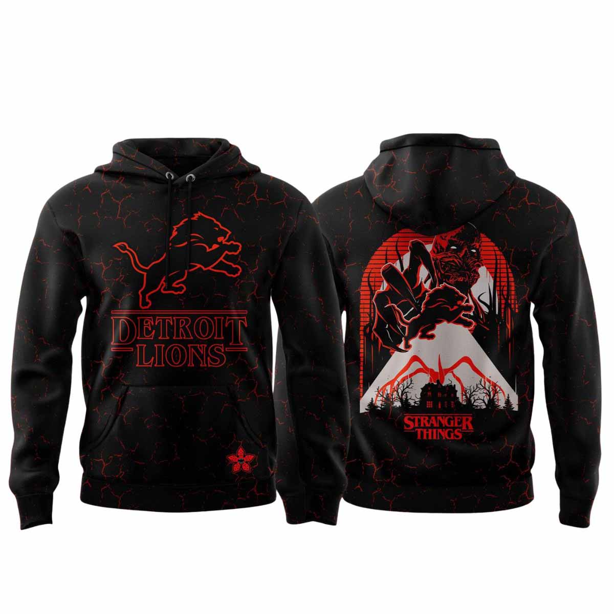 2025 Lions Stranger Things Hoodie 2025 Lions Stranger Things Hoodie